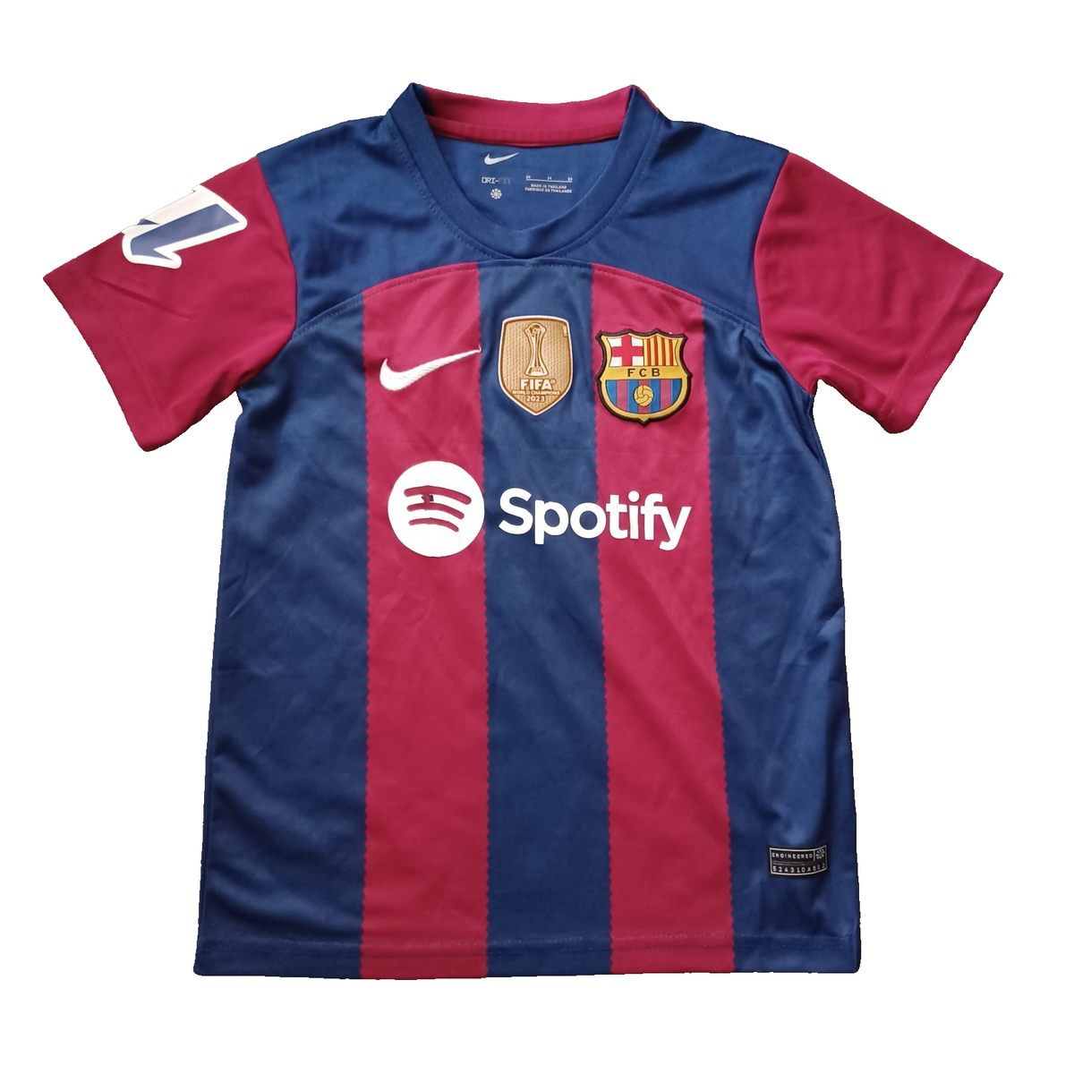 Nike FC Barcelona Lewandowski #9 Soccer Jersey Youth M FIFA World
