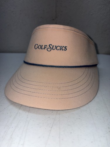Travis Mathew Golf Weekend Agenda Golf Sucks Visor - Pink One Size
