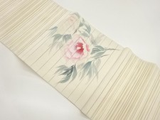 7460462: JAPANESE KIMONO JAPANESE NAGOYA OBI FOR SUMMER / TSUZURE / PEONY