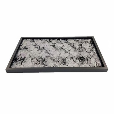 Rindenstruktur Deko Tablett hell Luxus Design Wohndeko für Kommode Top