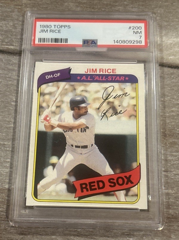1980 Topps #200 Jim Rice Red Sox HOF  NM PSA 7