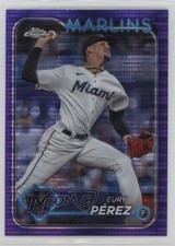 2024 Topps Chrome Purple Sonar Refractor /275 Eury Perez Eury Pérez #6 4d3