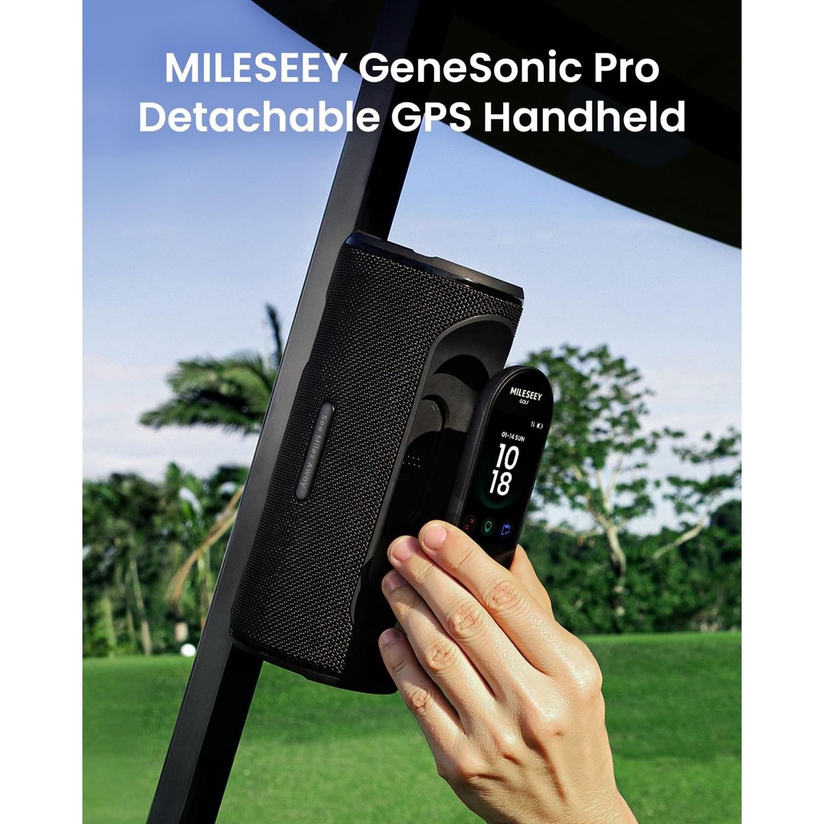 MiLESEEY GeneSonic Pro Golf GPS Speaker & Detachable Handheld 