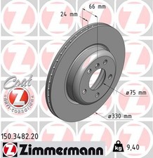 2x ZIMMERMANN Bremsscheibe COAT Z 150.3482.20 f�r BMW F11 F10 5er Touring 518