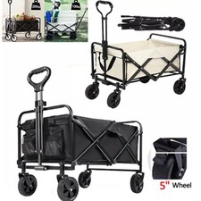 Large Foldable Outdoor Garden Beach Camping Trolley Cart 4 Wheel UK