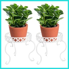 2 Pack Metal Plant Stand for Flower Pot, Heavy Duty Potted Plant Holder Suppo...