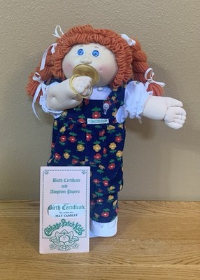 Vintage Cabbage Patch Kids Doll With Pacifier And Red Hair MAY CAMILLE