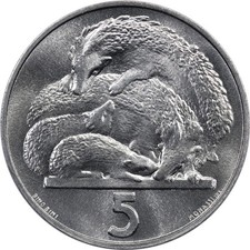 San Marino - 5 Lire - 1975  - Unc - European Hedgehog