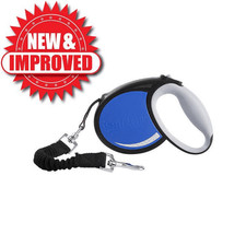 Smart Retractable Leash L   Blue, 15ft, Up to 65lbs / 29kg, with Safety