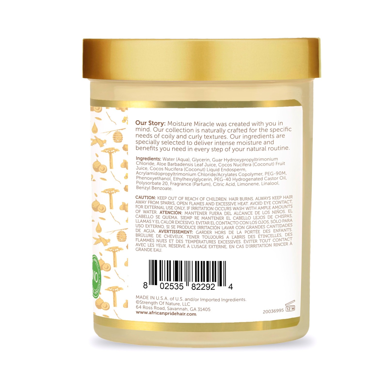 African Pride Moisture Miracle Pre-Shampoo Hair Detangler with Aloe & Coconut...