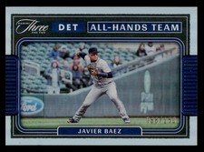 2022 Panini Three and Two #AHT-12 Javier Baez All Hands Team #/150