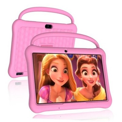  10 inch Android Tablet for Kids, Tabletas with Handheld 64GB,Parental Pink