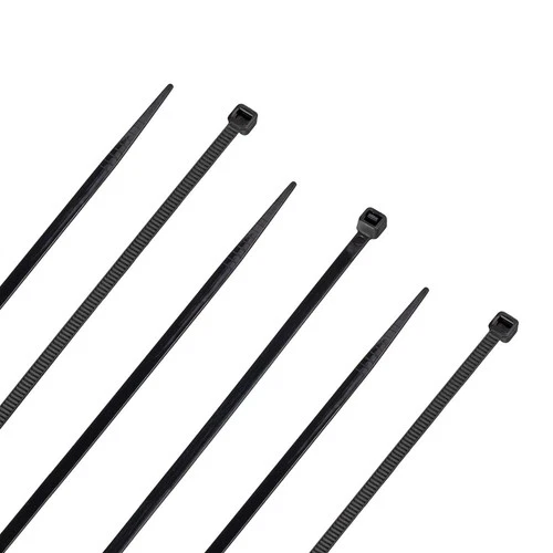NavePoint 4 Inch Nylon Black Cable Ties 18 Lbs 100 Pack