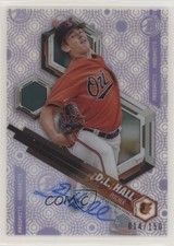 2018 Bowman High Tek Prospects Purple Rainbow Diffractor 14/150 DL Hall Auto tj1