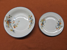 2 Vintage (1938) Ivora Pieces from the Crooksville China Co.: Soup Bowl & Saucer