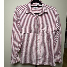 Valentino Uomo Long Sleeve Button Up 100% Cotton Size Medium