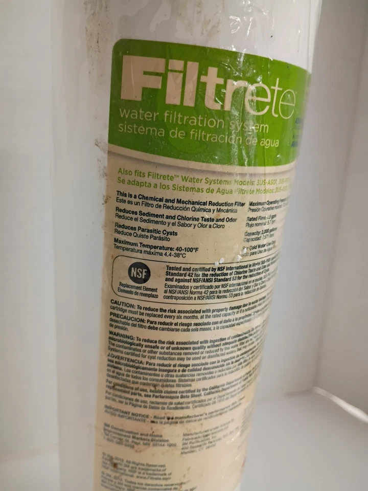FILTRETE Advanced Under Sink Quick Change Water Filtration Filter 3US-PF01 - Image 4 of 4