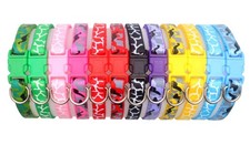 12 pcs/Set Soft Nylon Puppy Whelping Collars - Adjustable Reusable Washable B...