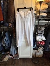 Alice + Olivia classics white trouser dress pant size 10