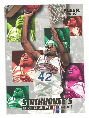 1996-97 Fleer NBA Basketball Philadelphia 76ers Jerry Stackhouse Scrapbook