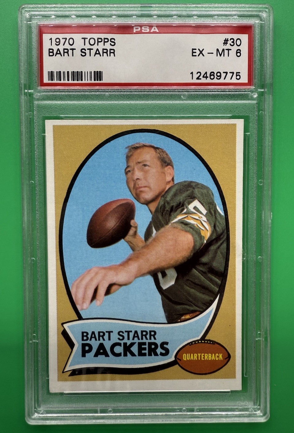 1970 Topps #30  BART STARR  PSA 6 EX-MT Packers HOF