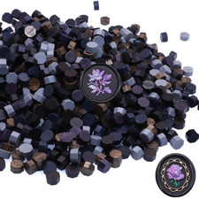 600Pcs Wax Seal Beads, Black Sealing Wax Beads for Waxseal Stamp, Antique Gold W