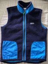 Patagonia Kids Retro-X Fleece Vest Navy Blue Sherpa 65618 Sz XL 14-16 Boy/Girl