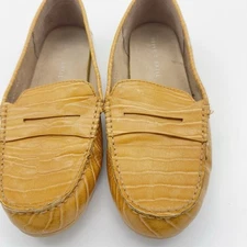 Womens Kelly & Katie KK-Panee Yellow Faux Croc Loafers Shoes Size 8,5