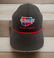 Vintage Carquest Brake Expert Cap Hat Leather Strap Adustagle Trucker Usa