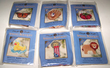 LOT of 6 Mill Hill SPRING BOUQUET Glass Bead Cross Stitch Magnet KITS Dated 2012