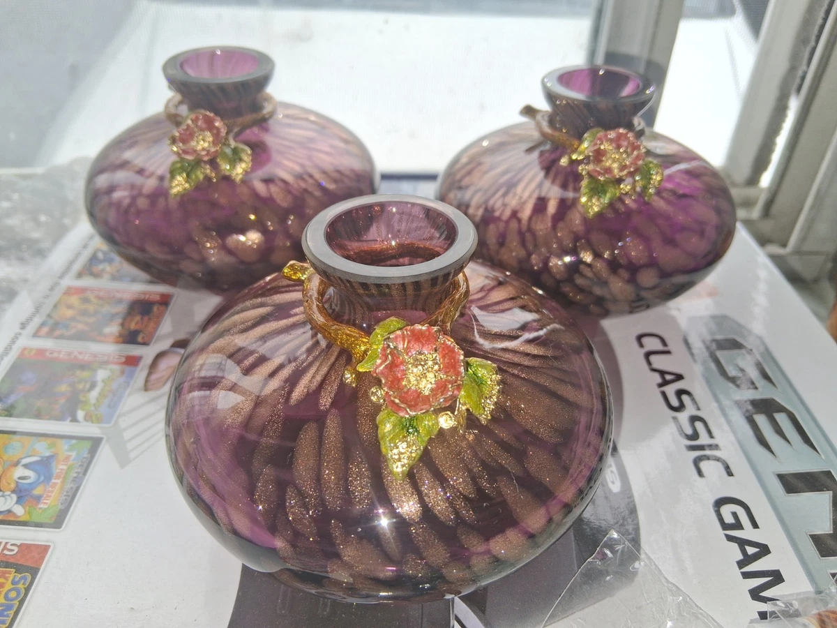 玻璃原始紫色收藏花瓶| eBay