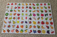 Fruit Temporary Tattoos Kids Teens Adult 8 Sheets Cartoon Fruit - Over 70pcs