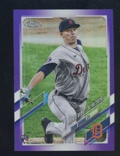 2021 Topps Chrome Purple Refractor Tarik Skubal Tigers RC Rookie