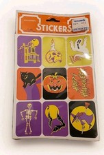 Vintage 1980s Eureka Halloween Sticker Pack 36 Stickers Sealed NOS A1