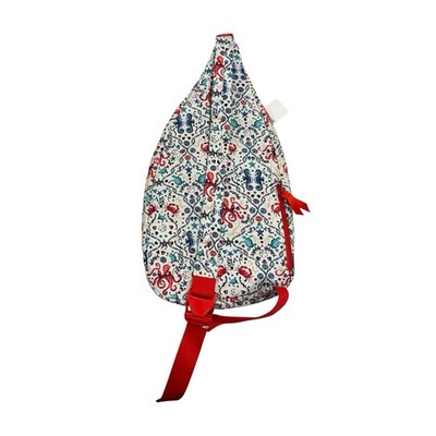 Vera Bradley Iconic Sling Backpack Red Sea Life Seahorse  display picture 2
