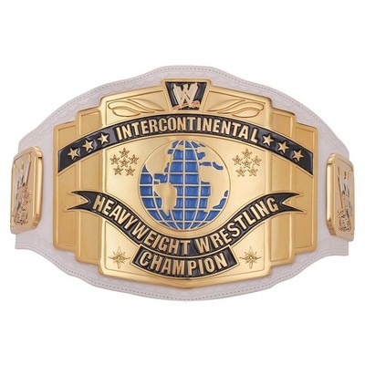 WWE Intercontinental Scratch Logo White Title Belt Official Licensed