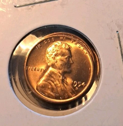 1954 D Lincoln Cent. Brilliant Red. Uncirculated.