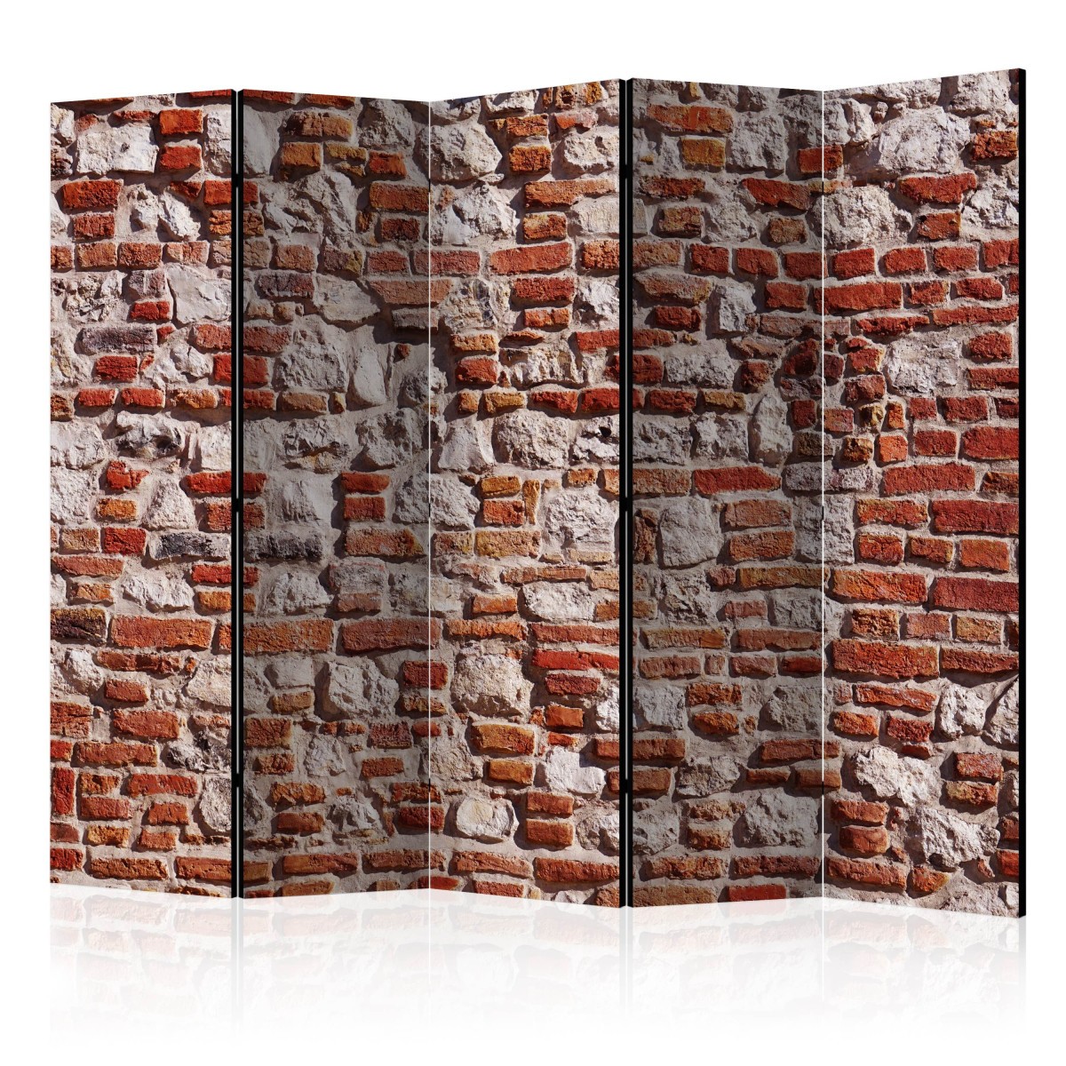 Paravent 5 volets Bricky Age grand format avec toile de qualité premium