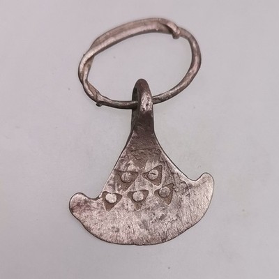 Antiker Wikinger Silber Axt Anhänger Amulett