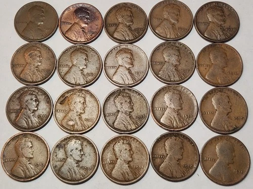 🔑 Semi Key Lincoln Wheat Cent Lot 1910S, 1915 S, 24 S, 26 S & MORE, LC-BE3