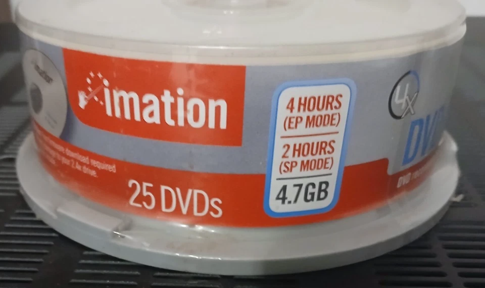 Imation 25 Pack DVD+R 1x-4 / 4 Hours EP Mode /4.7 GB New Factory Sealed - Image 2 of 4