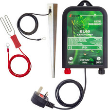 Mains Electric Fence Energiser Kit 230V, 10Km Range for Livestock & Pets