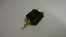 Audio Gold-Plated 3.5mm Stereo Plug to 2 RCA Red White Female Connector Adapter