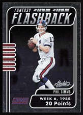 2020 Panini Absolute Fantasy Flashback Phil Simms #FF-PS New York Giants
