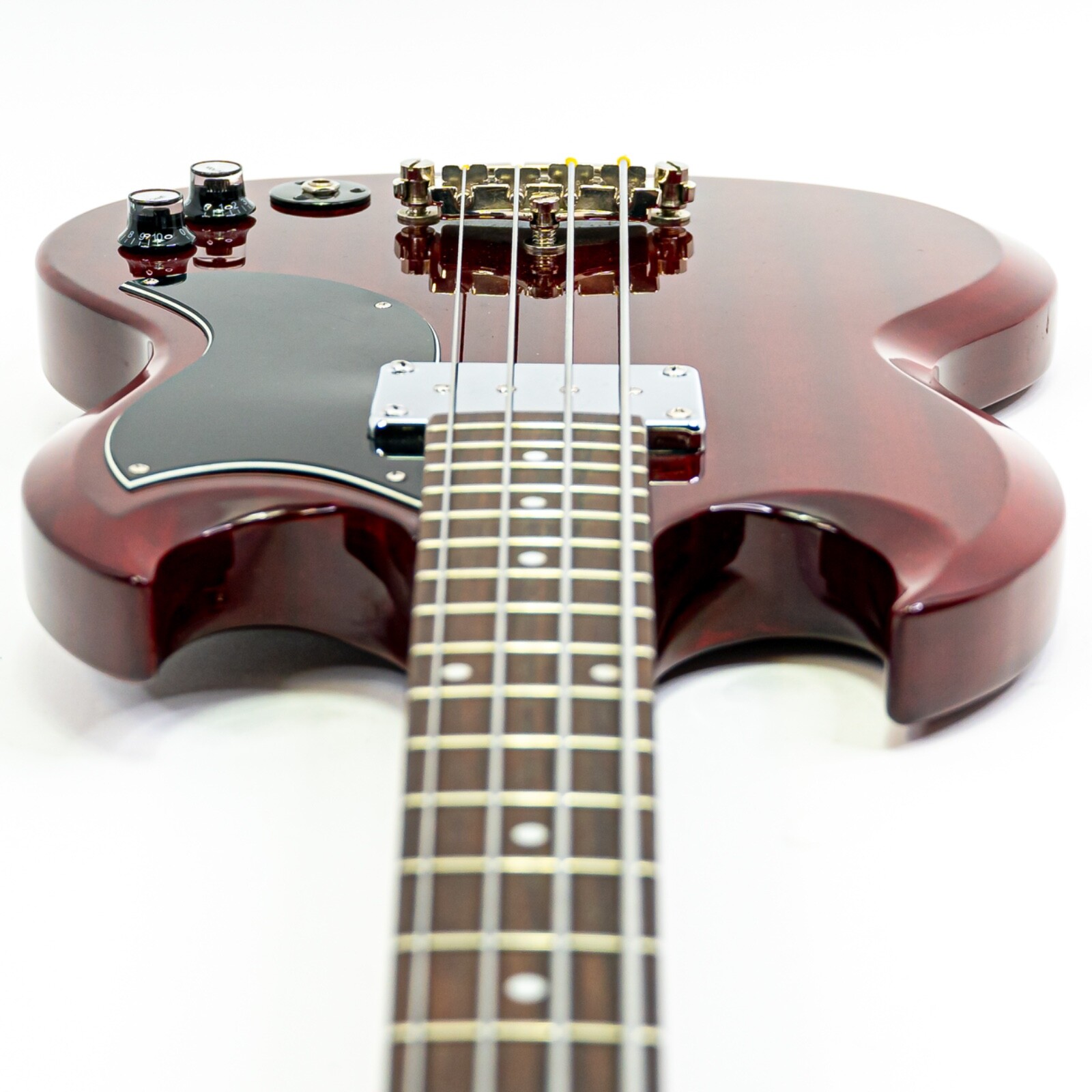 2011 Epiphone EB-0 SG Bass Cherry Red w/ Artec Sidewinder AlNiCo V Pickup