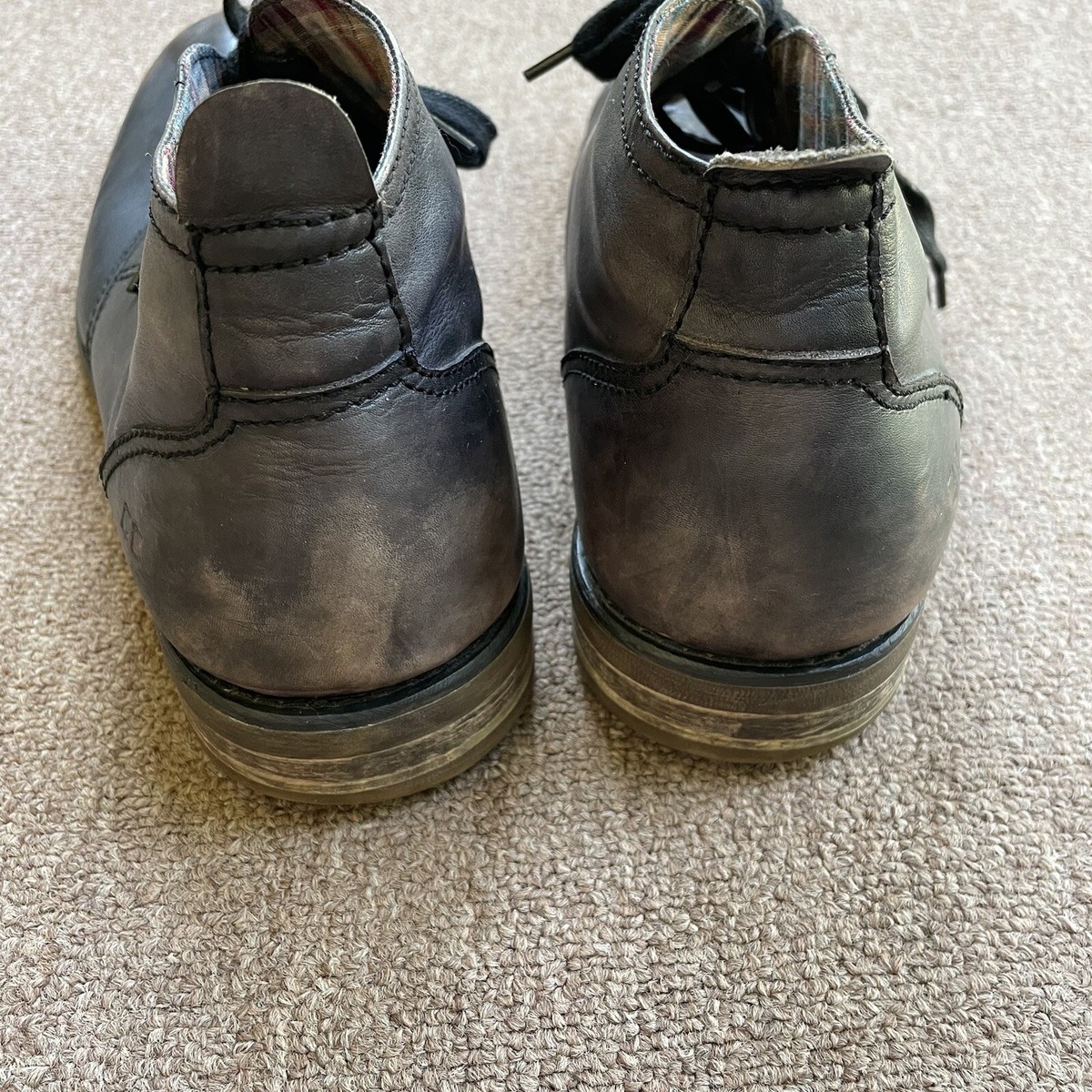 bed stu mens chukka boots Casual Charcoal Gray Distressed Leather Finish US 12 bed stu mens chukka boots Casual Charcoal Gray Distressed  main image 2