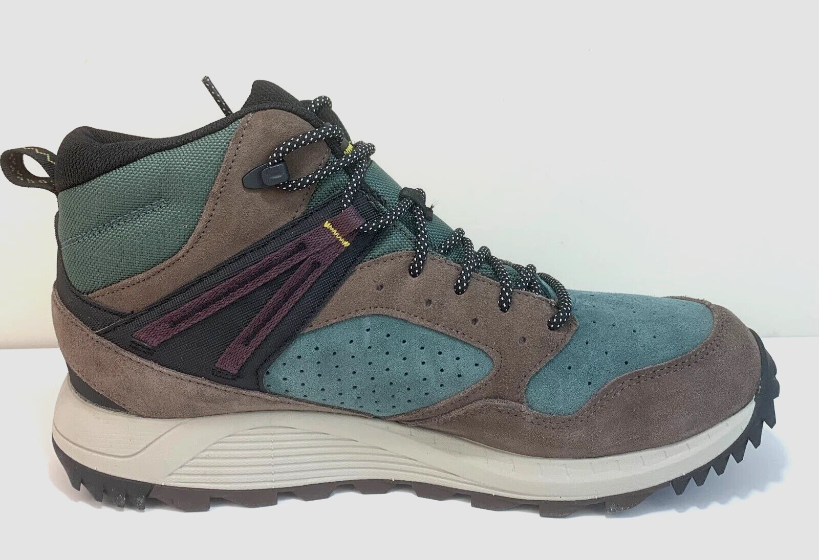 MERRELL Wildwood Mid Leather Waterproof Hiking Boot Forest J0608031 Mens Sz 11.5