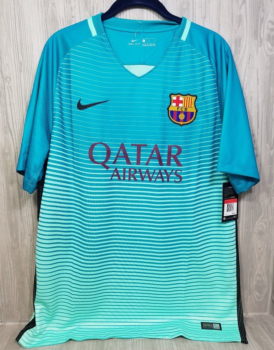 RARE Nike FC BARCELONA Stadium 3rd Jersey SIZE Large ANDRES