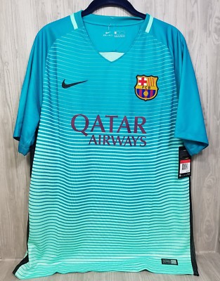 RARE Nike FC BARCELONA Stadium 3rd Jersey SIZE Large ANDRES