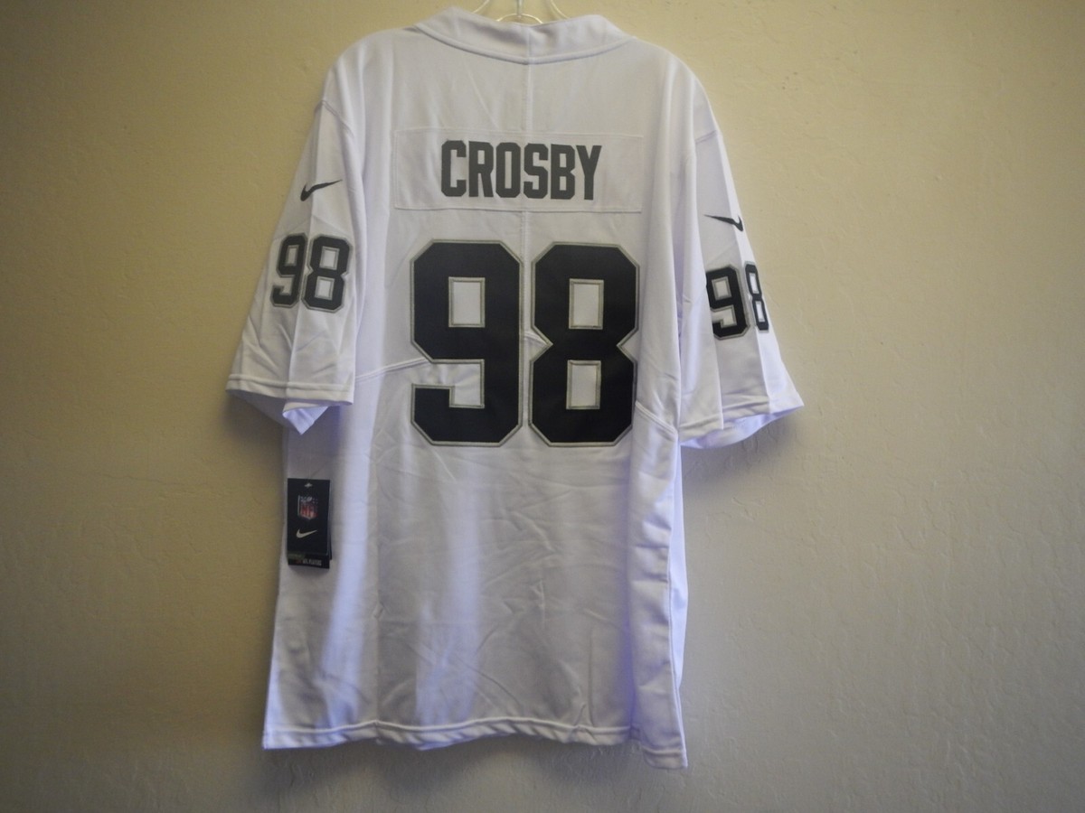 RAIDERS CROSBY 98 ユニフォーム 2XL Maxx Crosby #98 Raiders Stitched Home Black F.U.S.E Jersey w
